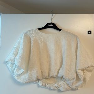 Endless Rose White flowy crop top